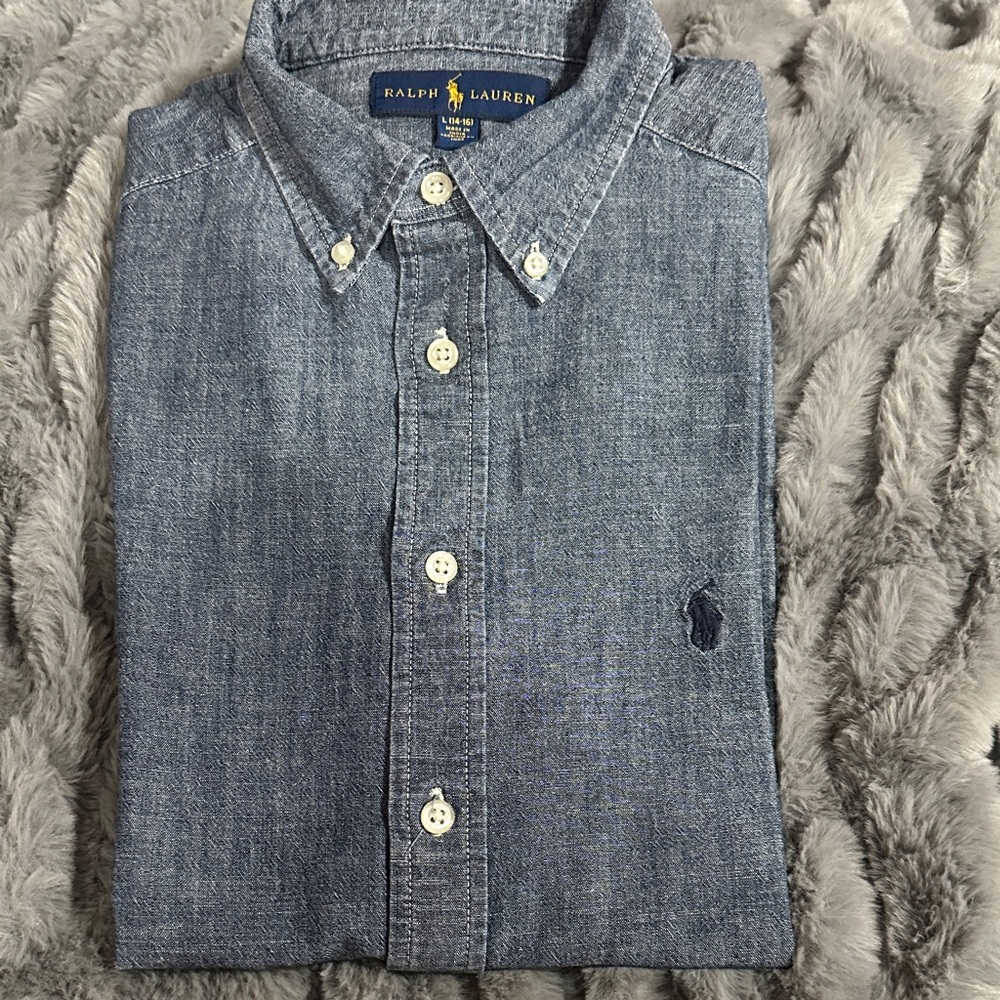 Ralph Lauren Chambray Blue Casual Shirt